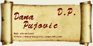 Dana Pujović vizit kartica